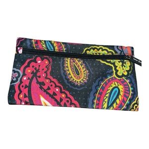 EUC Vera Bradley Black and Pink Paisley Cosmetic Bag